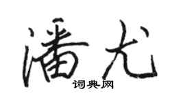 駱恆光潘尤行書個性簽名怎么寫