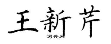 丁謙王新芹楷書個性簽名怎么寫