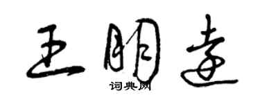 曾慶福王朋遠草書個性簽名怎么寫