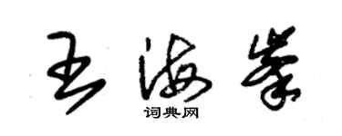 朱錫榮王海峰草書個性簽名怎么寫