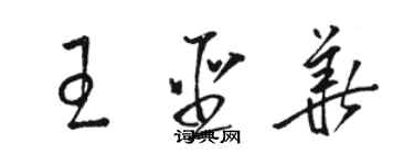 駱恆光王聖華草書個性簽名怎么寫