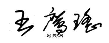 朱錫榮王鷹瑤草書個性簽名怎么寫