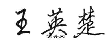駱恆光王英楚行書個性簽名怎么寫