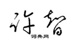 梁錦英許智草書個性簽名怎么寫