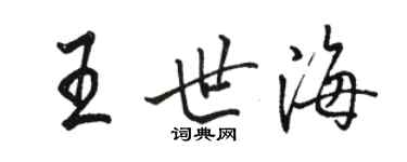 駱恆光王世海行書個性簽名怎么寫