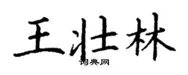 丁謙王壯林楷書個性簽名怎么寫