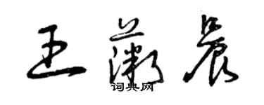 曾慶福王薇晨草書個性簽名怎么寫