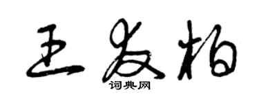 曾慶福王友柏草書個性簽名怎么寫