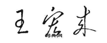 駱恆光王宏來草書個性簽名怎么寫