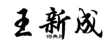胡問遂王新成行書個性簽名怎么寫
