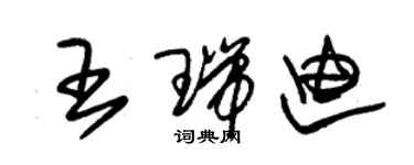 朱錫榮王瑞迪草書個性簽名怎么寫