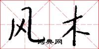 風木怎么寫好看
