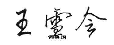 駱恆光王雪會行書個性簽名怎么寫