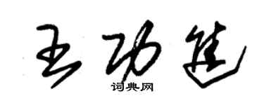 朱錫榮王功進草書個性簽名怎么寫