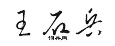 駱恆光王石兵草書個性簽名怎么寫