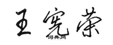 駱恆光王憲榮行書個性簽名怎么寫