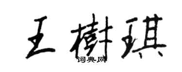 王正良王樹琪行書個性簽名怎么寫