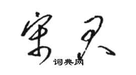 駱恆光宋君草書個性簽名怎么寫