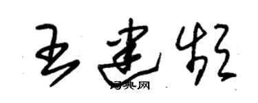 朱錫榮王建頻草書個性簽名怎么寫