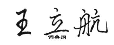 駱恆光王立航行書個性簽名怎么寫