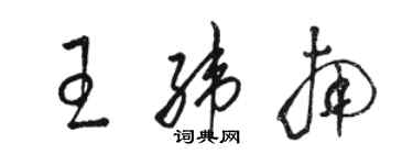 駱恆光王緯南草書個性簽名怎么寫