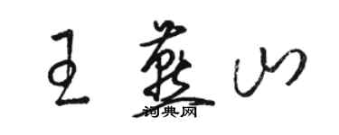 駱恆光王燕山草書個性簽名怎么寫