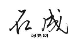 駱恆光石成行書個性簽名怎么寫