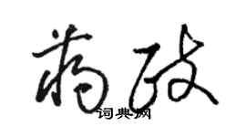 駱恆光蔣政草書個性簽名怎么寫