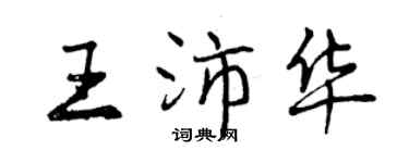 曾慶福王沛華行書個性簽名怎么寫