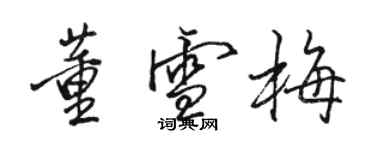 駱恆光董雪梅行書個性簽名怎么寫