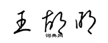 梁錦英王胡明草書個性簽名怎么寫