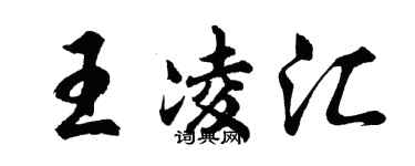 胡問遂王凌匯行書個性簽名怎么寫