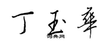 王正良丁玉華行書個性簽名怎么寫