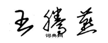 朱錫榮王騰燕草書個性簽名怎么寫