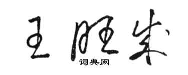 駱恆光王旺成草書個性簽名怎么寫