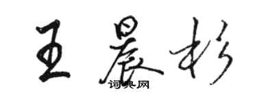 駱恆光王晨杉行書個性簽名怎么寫