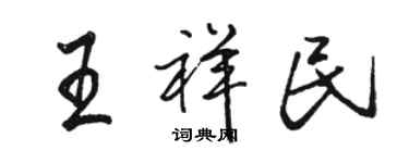 駱恆光王祥民行書個性簽名怎么寫