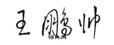 駱恆光王鵬帥草書個性簽名怎么寫