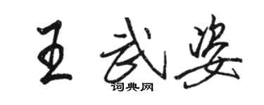 駱恆光王武姿行書個性簽名怎么寫