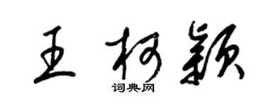 梁錦英王柯穎草書個性簽名怎么寫