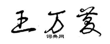 曾慶福王萬慶草書個性簽名怎么寫