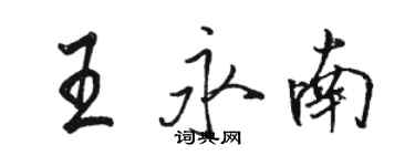 駱恆光王永南行書個性簽名怎么寫