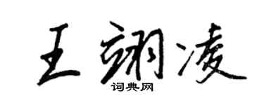 王正良王翊凌行書個性簽名怎么寫