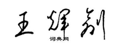 梁錦英王輝創草書個性簽名怎么寫