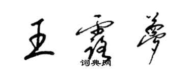 梁錦英王露夢草書個性簽名怎么寫