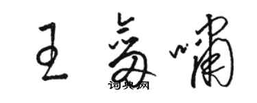 駱恆光王劍嘯草書個性簽名怎么寫