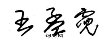 朱錫榮王孟霓草書個性簽名怎么寫