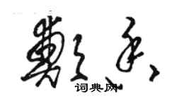 駱恆光鄭香草書個性簽名怎么寫