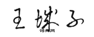 駱恆光王城子草書個性簽名怎么寫