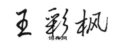 駱恆光王彩楓行書個性簽名怎么寫